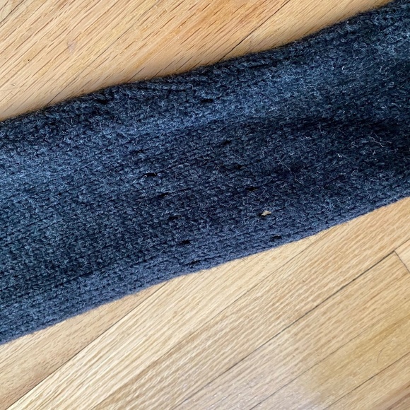 Ann Taylor LOFT Charcoal Gray Cowl Neck Asymmetrical Hem Sweater Size M - Picture 10 of 12